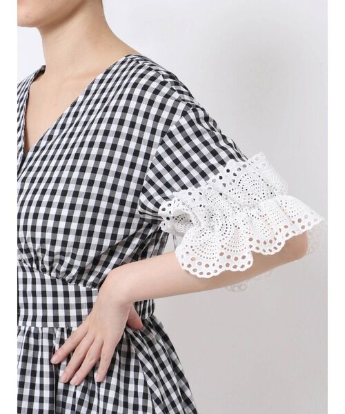 dazzlin（ダズリン）の「スリーブコットンシャツワンピース（ワンピース・レディース・ネイビー/オフホワイト/その他1・FREE）」の12枚目の写真