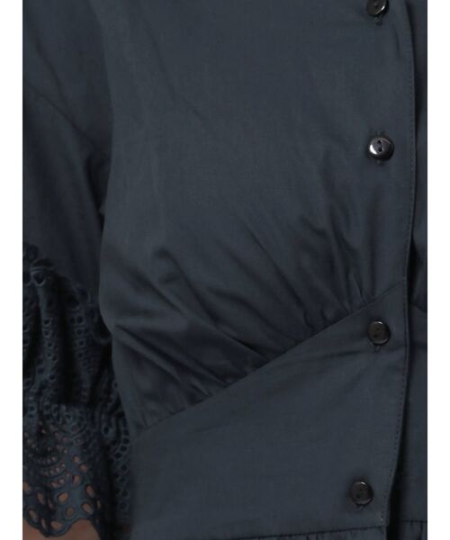 dazzlin（ダズリン）の「スリーブコットンシャツワンピース（ワンピース・レディース・ネイビー/オフホワイト/その他1・FREE）」の8枚目の写真