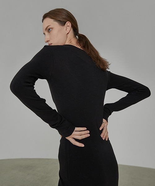 chuclla(チュクラ)の「【UNSPOKEN】Black two-piece inner knit dress UD21L011(ワンピース・レディース・ブラック・S/L/M)」の9枚目の写真