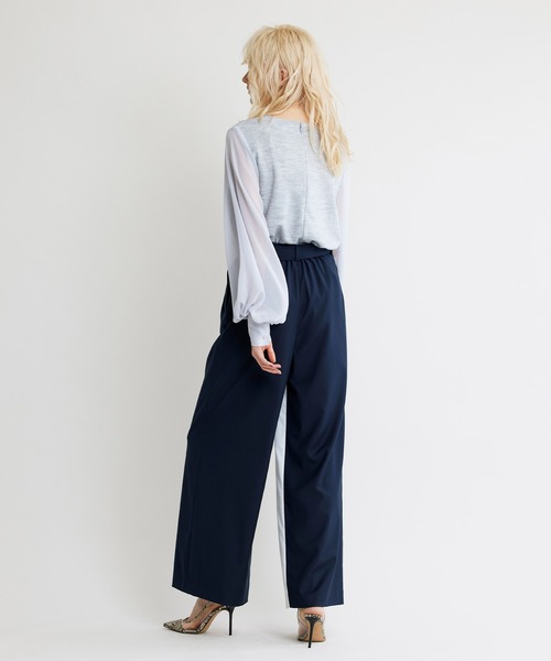 NOISE MAKER(ノイズメーカー)の「【手洗い可能】シアースリーブニットトップス(Tシャツ/カットソー・レディース・ライトグレー/ブラック/ネイビー/ライトグリーン/ライトイエロー・FREE)」の14枚目の写真