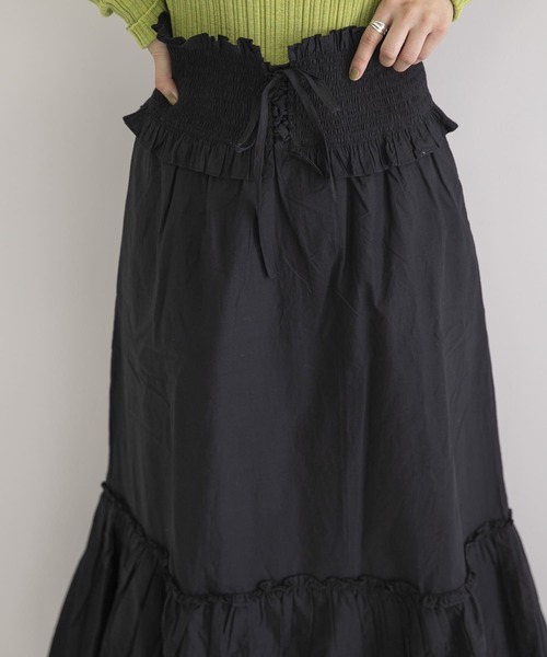 sea new york(シーニューヨーク)の「Sea New York RENE COTTON LACE UP SKIRT(スカート・レディース・ブラック・SMALL)」の20枚目の写真