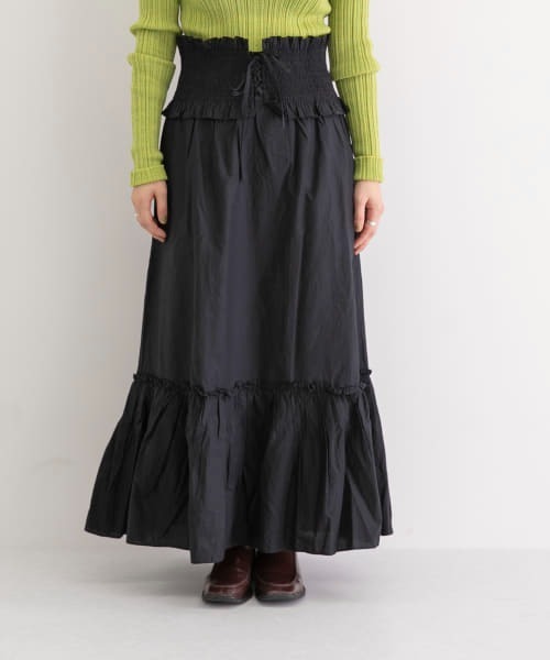 sea new york(シーニューヨーク)の「Sea New York RENE COTTON LACE UP SKIRT(スカート・レディース・ブラック・SMALL)」の4枚目の写真