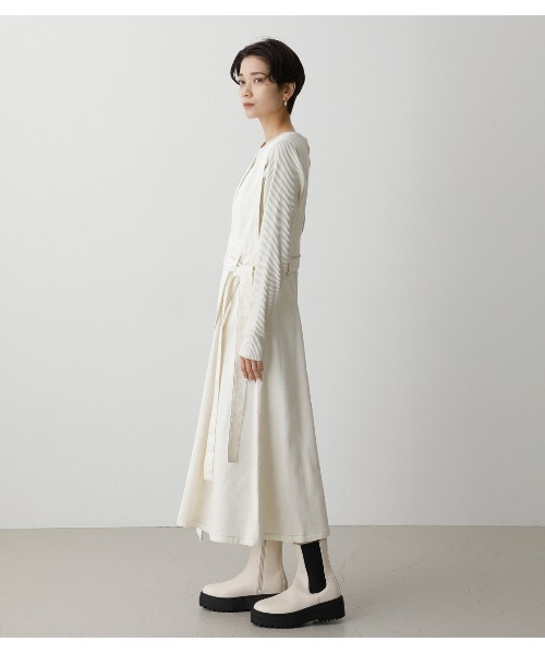 ディヴァインクロスジャンパースカート　off-white x blue ディヴァインクロスジャンパースカート | Moi-même-Moitié