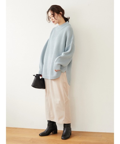 RAY CASSIN FAVORI（レイカズンフェバリ）の「・RAY CASSIN コーデュロイナロースカート＊（スカート・レディース・アイボリー/ブラック/ベージュ/グリーン・FREE）」の5枚目の写真