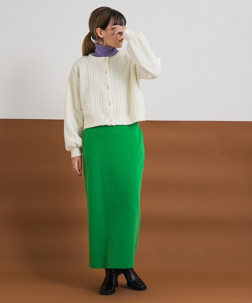 bohmal（ボマール）の「スナップボタンキルティングカーディガン（カーディガン/ボレロ・レディース・オレンジ/ホワイト・FREE）」の19枚目の写真