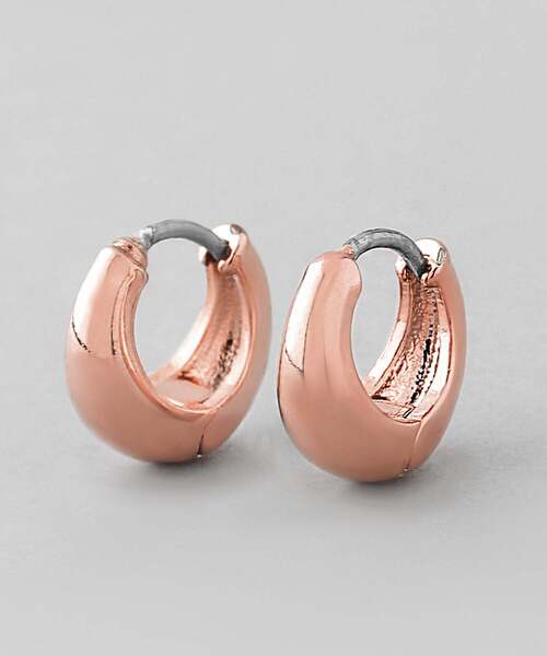 ANEMONE(アネモネ)の「ドロップラインミニフープピアス(ピアス(両耳用)・レディース・ゴールド/シルバー/ピンクゴールド・FREE)」の3枚目の写真