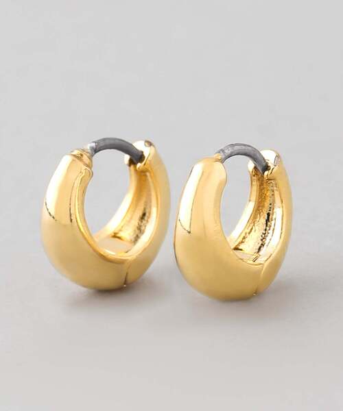 ANEMONE(アネモネ)の「ドロップラインミニフープピアス(ピアス(両耳用)・レディース・ゴールド/シルバー/ピンクゴールド・FREE)」の1枚目の写真