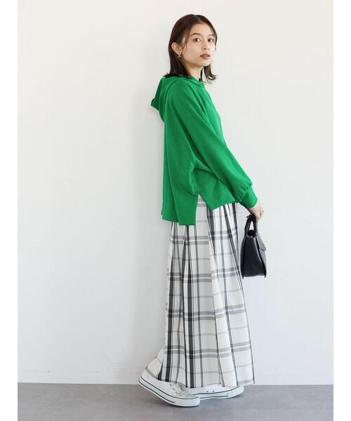 Green　Parks（グリーンパークス）の「ポンチ風パーカー＊（パーカー・レディース・ネイビー/オフホワイト/グリーン・FREE）」の11枚目の写真