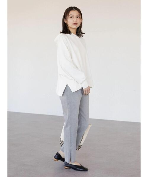 Green　Parks（グリーンパークス）の「ポンチ風パーカー＊（パーカー・レディース・ネイビー/オフホワイト/グリーン・FREE）」の10枚目の写真