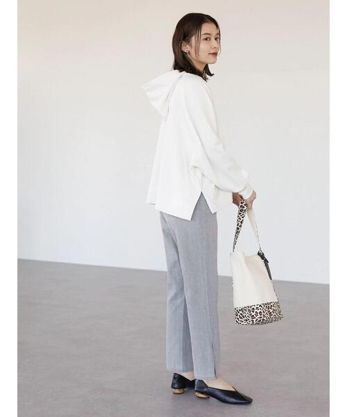 Green　Parks（グリーンパークス）の「ポンチ風パーカー＊（パーカー・レディース・ネイビー/オフホワイト/グリーン・FREE）」の9枚目の写真