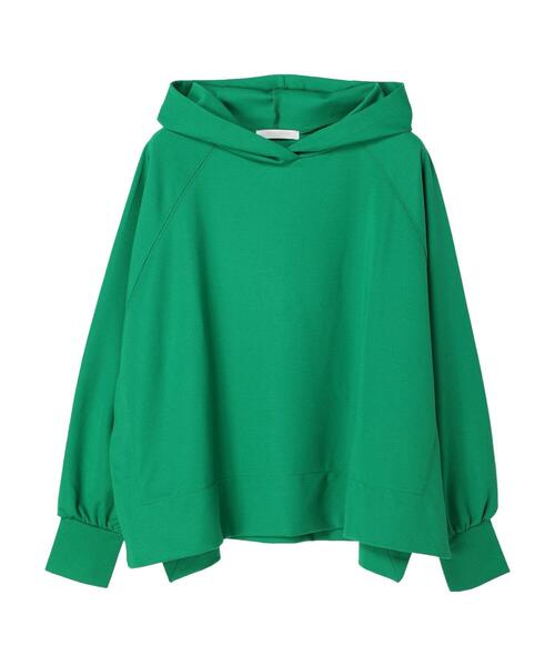 Green　Parks（グリーンパークス）の「ポンチ風パーカー＊（パーカー・レディース・ネイビー/オフホワイト/グリーン・FREE）」の15枚目の写真