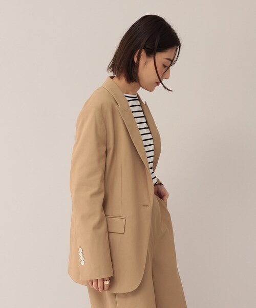 UNTITLED（アンタイトル）の「◆ドライボイルギャバテーラードジャケット（テーラードジャケット・レディース・キャメル・01/02/03）」の4枚目の写真