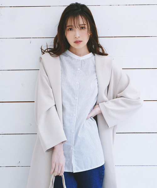 ikka(イッカ)の「【Sサイズ WEB限定】バンドカラー前後2WAYチュニック(シャツ/ブラウス・レディース・オフホワイト/ミント/ネイビー/その他1・S/M/L)」の4枚目の写真