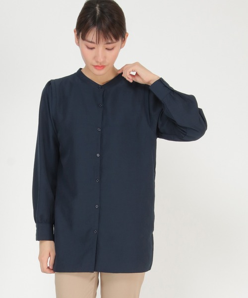 ikka(イッカ)の「【Sサイズ WEB限定】バンドカラー前後2WAYチュニック(シャツ/ブラウス・レディース・オフホワイト/ミント/ネイビー/その他1・S/M/L)」の1枚目の写真