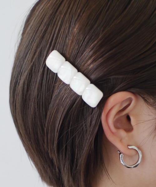 ammy.（エイミードット）の「【 ammy. / エイミードット 】 シェル オーロラ ホワイト ヘアピン（ヘアピン・レディース・A/B/C/D・FREE）」の10枚目の写真