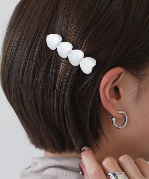 ammy.（エイミードット）の「【 ammy. / エイミードット 】 シェル オーロラ ホワイト ヘアピン（ヘアピン・レディース・A/B/C/D・FREE）」の14枚目の写真