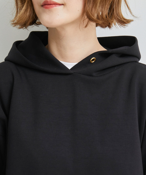 ROPE' PICNIC（ロペピクニック）の「【リンクコーデ】ダンボールショートフーディー（パーカー・レディース・ブラック/キナリ/イエロー・38）」の16枚目の写真