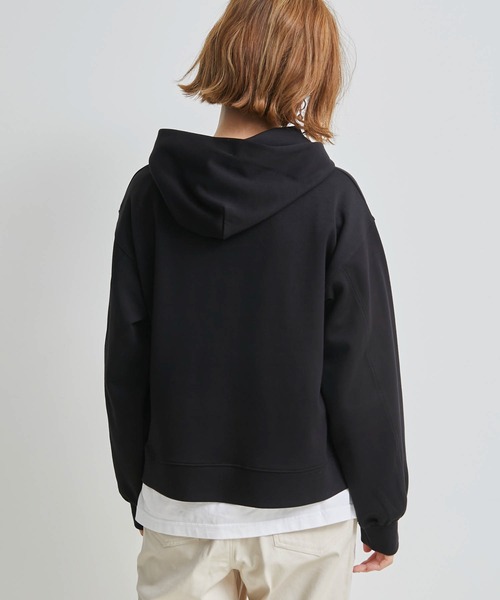 ROPE' PICNIC（ロペピクニック）の「【リンクコーデ】ダンボールショートフーディー（パーカー・レディース・ブラック/キナリ/イエロー・38）」の20枚目の写真