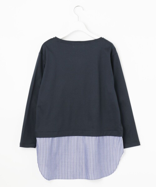 J.PRESS(ジェイプレス)の「【接触冷感・UVケア】レイヤードジャージー カットソー(Tシャツ/カットソー・レディース・ホワイト系/ブラック系1/ネイビー系1・T13/T15)」の13枚目の写真