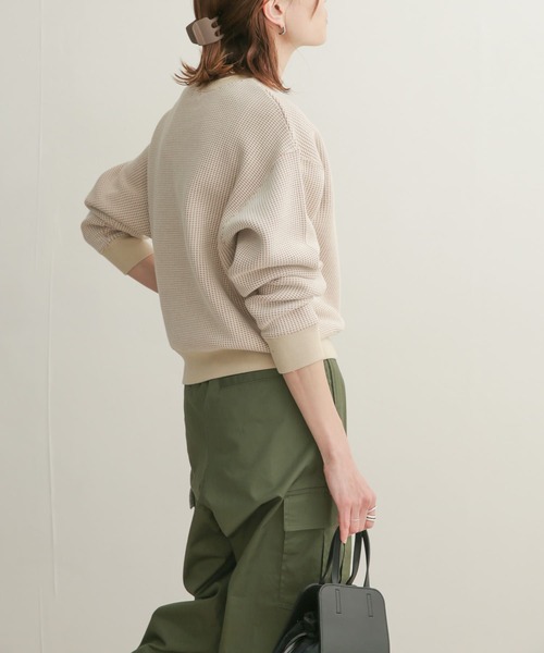 URBAN RESEARCH DOORS(アーバンリサーチドアーズ)の「配色ワッフルプルオーバー(Tシャツ/カットソー・レディース・グリーン系その他/ブルー系その他/ベージュ系その他・1)」の7枚目の写真