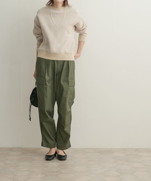 URBAN RESEARCH DOORS(アーバンリサーチドアーズ)の「配色ワッフルプルオーバー(Tシャツ/カットソー・レディース・グリーン系その他/ブルー系その他/ベージュ系その他・1)」の10枚目の写真