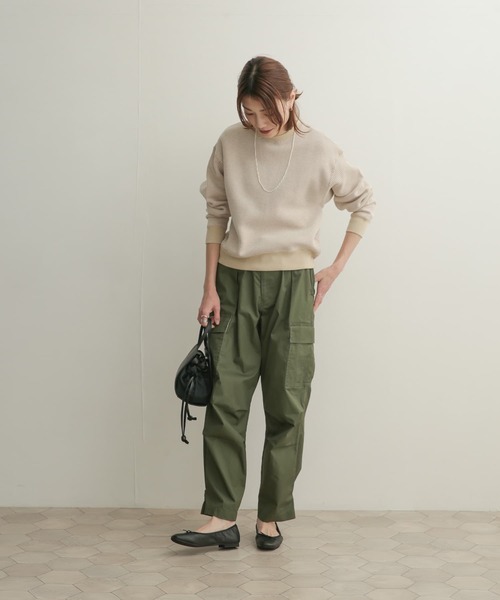 URBAN RESEARCH DOORS(アーバンリサーチドアーズ)の「配色ワッフルプルオーバー(Tシャツ/カットソー・レディース・グリーン系その他/ブルー系その他/ベージュ系その他・1)」の12枚目の写真
