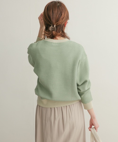 URBAN RESEARCH DOORS(アーバンリサーチドアーズ)の「配色ワッフルプルオーバー(Tシャツ/カットソー・レディース・グリーン系その他/ブルー系その他/ベージュ系その他・1)」の19枚目の写真