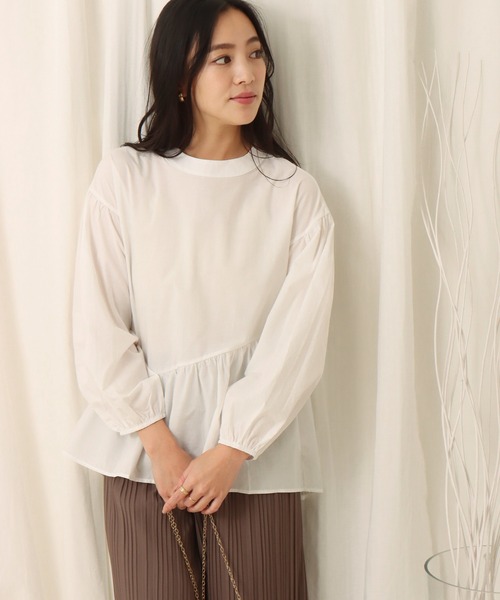 libelle more(リベル モア)の「バックリボンアシンメトリー(シャツ/ブラウス・レディース・ホワイト/ブラック/ベージュ/イエロー・M)」の13枚目の写真