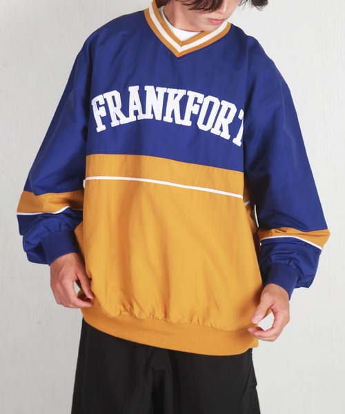 WESTSEA(ウエストシー)の「リブライン ビッグサイズ ナイロン プルオーバー /ブロークコア(ナイロンジャケット・メンズ・ネイビー/レッド/オフホワイト/サックスブルー/イエロー/グリーン系その他/ブルー系その他/イエロー×グリーン/ブルー系その他2/グリーン/パープル/ブルー/ブルー系その他3/ブラック/パープル系その他/ブルーグリーン/チャコール/ワイン/ネイビー系/ホワイト系その他/チャコールグレー・M/L)」の17枚目の写真