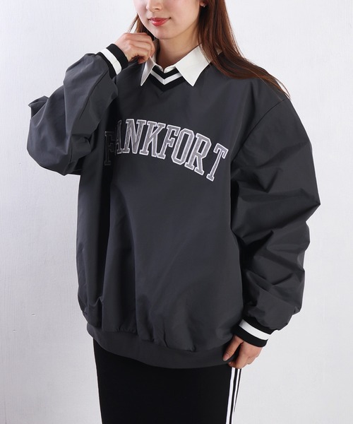 リブライン ビッグサイズ ナイロン プルオーバー /ブロークコア