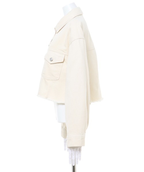 INGNI（イング）の「ダメージショートGジャン（デニムジャケット・レディース・グレー/ピンク/イエロー/グリーン/アイボリー/ブルー系その他3・M）」の12枚目の写真