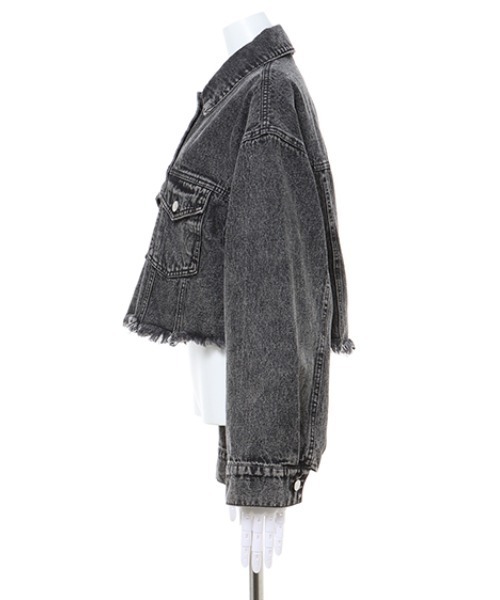 INGNI（イング）の「ダメージショートGジャン（デニムジャケット・レディース・グレー/ピンク/イエロー/グリーン/アイボリー/ブルー系その他3・M）」の16枚目の写真