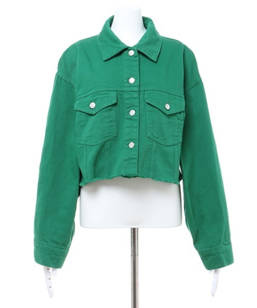 INGNI（イング）の「ダメージショートGジャン（デニムジャケット・レディース・グレー/ピンク/イエロー/グリーン/アイボリー/ブルー系その他3・M）」の19枚目の写真