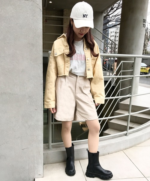 INGNI（イング）の「ダメージショートGジャン（デニムジャケット・レディース・グレー/ピンク/イエロー/グリーン/アイボリー/ブルー系その他3・M）」の10枚目の写真