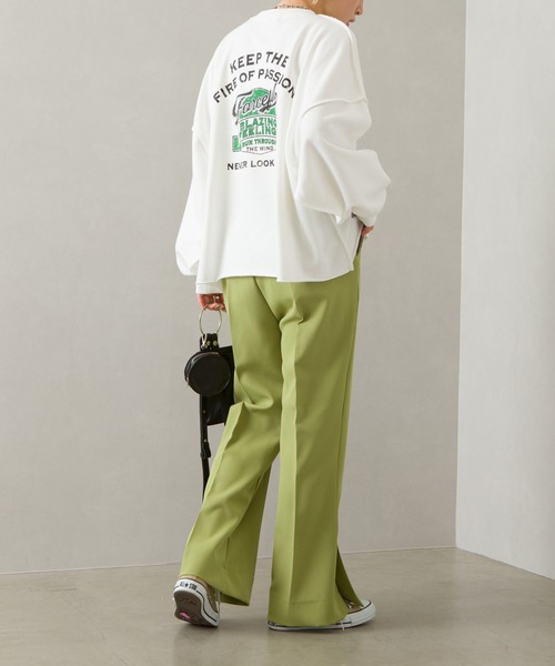 SpRay（スプレイ）の「エステルツイルセミフレアパンツ（その他パンツ・レディース・オレンジ/ロイヤルブルー/ブラック/グレイッシュベージュ/ライトグリーン・FREE）」の22枚目の写真