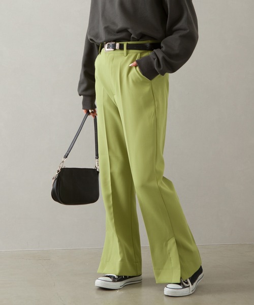 SpRay（スプレイ）の「エステルツイルセミフレアパンツ（その他パンツ・レディース・オレンジ/ロイヤルブルー/ブラック/グレイッシュベージュ/ライトグリーン・FREE）」の19枚目の写真