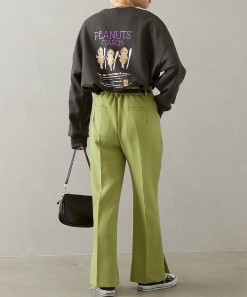 SpRay（スプレイ）の「エステルツイルセミフレアパンツ（その他パンツ・レディース・オレンジ/ロイヤルブルー/ブラック/グレイッシュベージュ/ライトグリーン・FREE）」の18枚目の写真