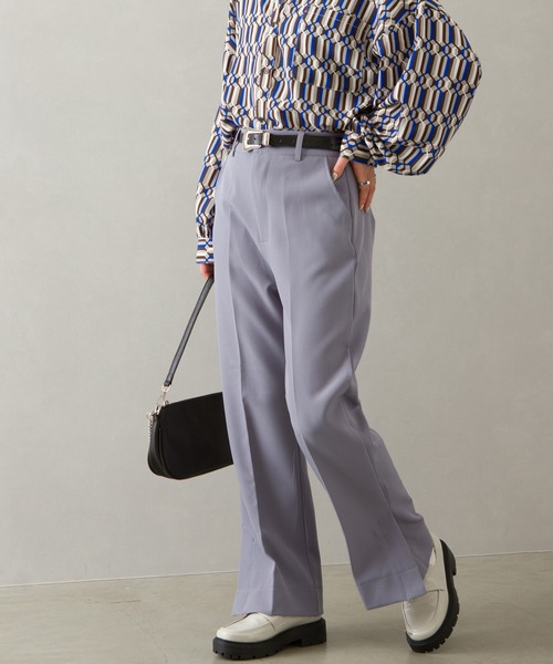 SpRay（スプレイ）の「エステルツイルセミフレアパンツ（その他パンツ・レディース・オレンジ/ロイヤルブルー/ブラック/グレイッシュベージュ/ライトグリーン・FREE）」の16枚目の写真