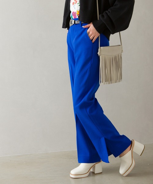 SpRay（スプレイ）の「エステルツイルセミフレアパンツ（その他パンツ・レディース・オレンジ/ロイヤルブルー/ブラック/グレイッシュベージュ/ライトグリーン・FREE）」の14枚目の写真