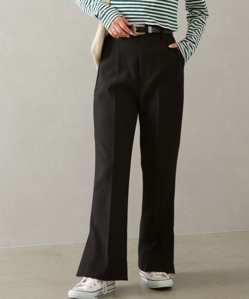 SpRay（スプレイ）の「エステルツイルセミフレアパンツ（その他パンツ・レディース・オレンジ/ロイヤルブルー/ブラック/グレイッシュベージュ/ライトグリーン・FREE）」の8枚目の写真