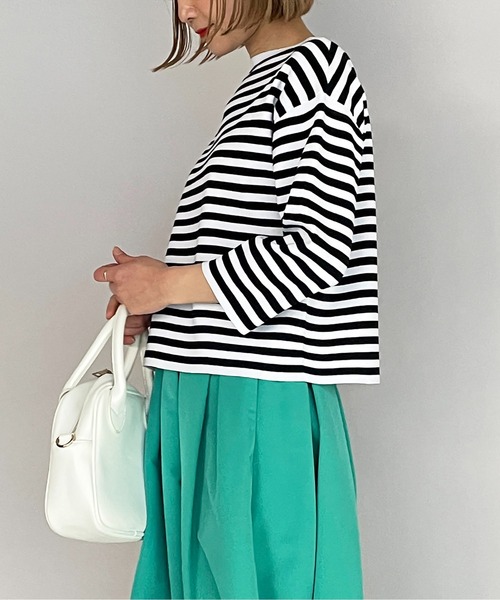 PICCIN（ピッチン）の「ボーダーニット（ニット/セーター・レディース・ブラック系その他/ブルー系その他・M）」の6枚目の写真