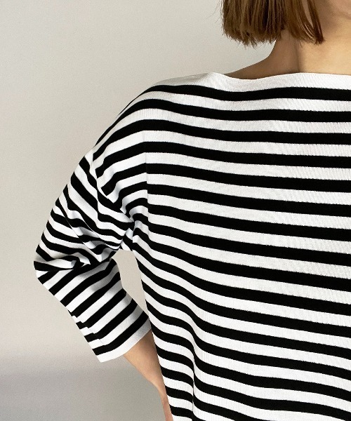 PICCIN（ピッチン）の「ボーダーニット（ニット/セーター・レディース・ブラック系その他/ブルー系その他・M）」の8枚目の写真