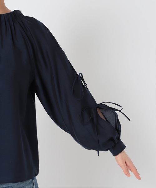 U by SPICK&SPAN（ユーバイスピックアンドスパン）の「リボンスリーブブラウス◆（シャツ/ブラウス・レディース・ベージュ/ネイビー・FREE）」の20枚目の写真