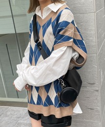 WEGO | WEGO/アーガイルルーズニットベスト(ベスト)