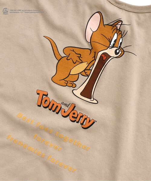 Tom＆Jerry（トムアンドジェリー）の「WEB限定 トムとジェリーTシャツ  大人用（Tシャツ/カットソー・レディース・ブラック/ミント/ベージュ・MEDIUM）」の9枚目の写真