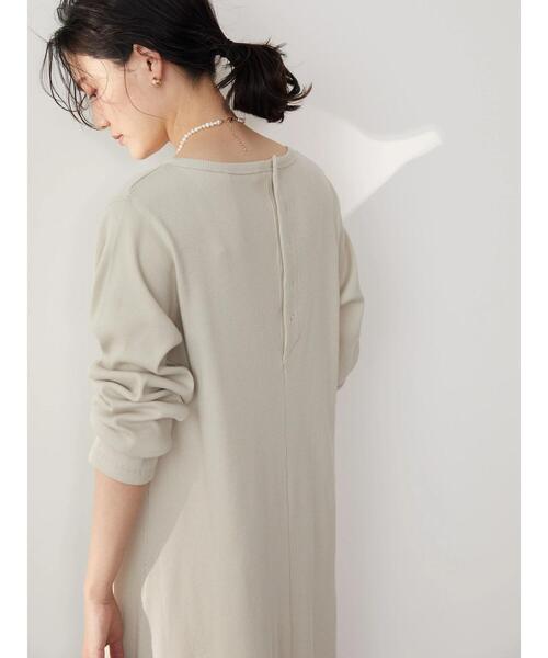 AMERICAN HOLIC（アメリカンホリック）の「リブカットIラインワンピース（ワンピース・レディース・チャコールグレー/グレイッシュベージュ・M/L）」の18枚目の写真