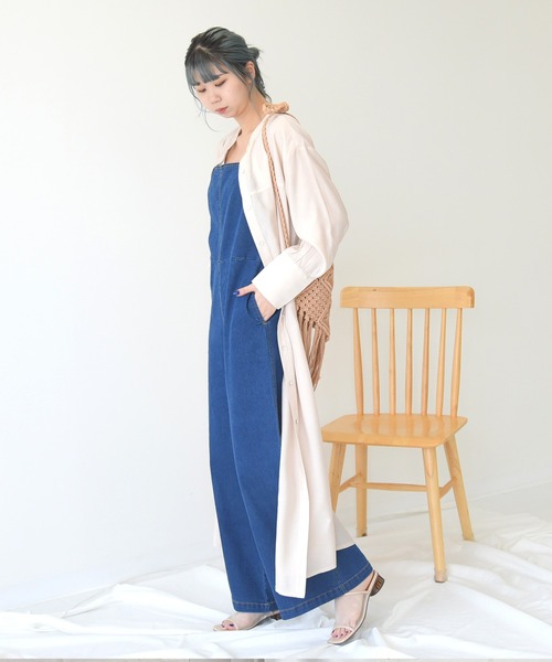 sango（sango）の「ヨーク切替シャツワンピース（ワンピース・レディース・オフホワイト/ベージュ系その他/グリーン系その他・FREE）」の13枚目の写真