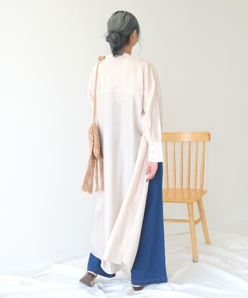 sango（sango）の「ヨーク切替シャツワンピース（ワンピース・レディース・オフホワイト/ベージュ系その他/グリーン系その他・FREE）」の12枚目の写真