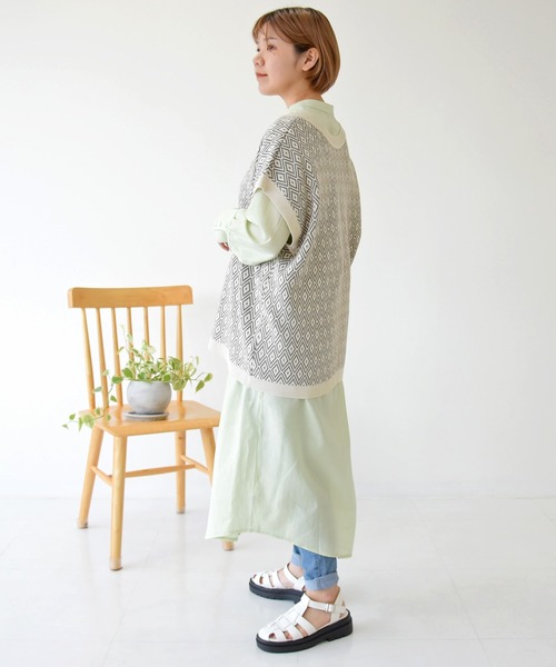 sango（sango）の「ヨーク切替シャツワンピース（ワンピース・レディース・オフホワイト/ベージュ系その他/グリーン系その他・FREE）」の17枚目の写真