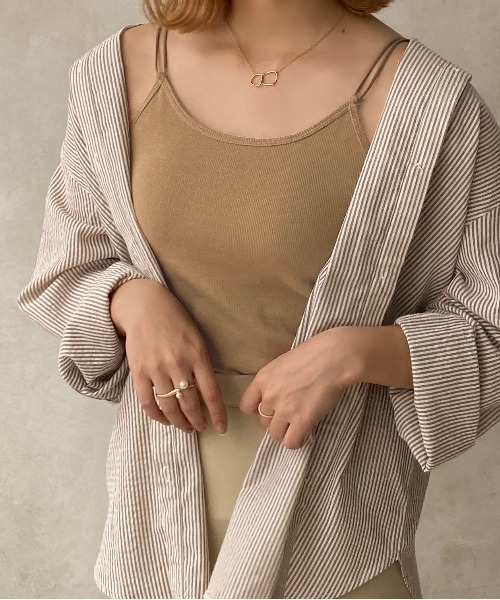 apres jour clair(アプレジュールクレア)の「【apres jour clair】カップ付きインナー【ZOZOTOWN限定アイテム】(キャミソール・レディース・アイボリー/ダークブラウン・X-LARGE/フリー)」の7枚目の写真